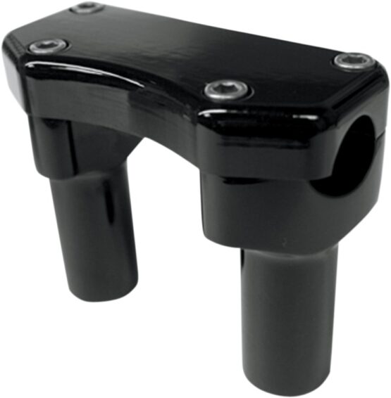 Drag Specialties Buffalo Handlebar Riser & Top Clamp Kit Black 3in Rise