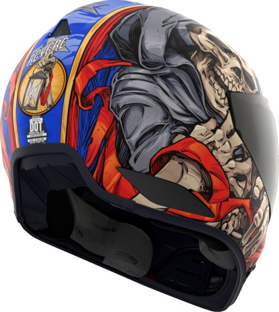 ICON Domain Revere Helmet - Medium, Blue/Red/White - Image 2
