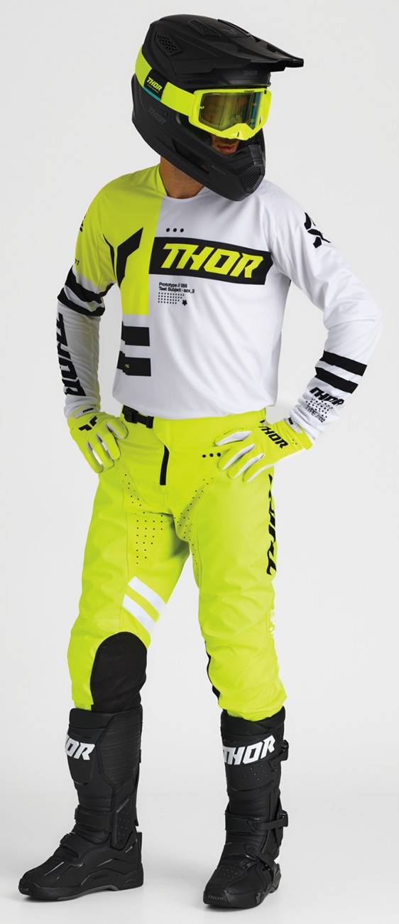 Thor Launchmode Dozer Pants White Acid Black Yellow Men's Size 40 - Image 4