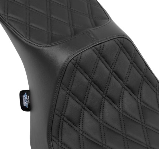 Drag Specialties Predator III 2-Up Seat Double Diamond Black FLT/FLH 2023-2024 - Image 4