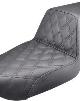 Step-Up Lattice Stitched 2-Up Seat - Black