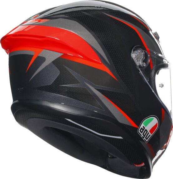 AGV K6 S Slashcut Helmet 2XL Gray Black Red Full Face Unisex - Image 3