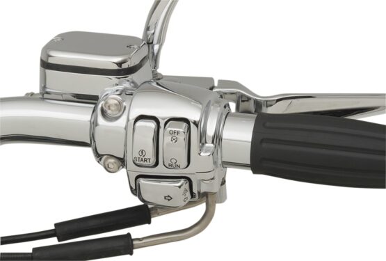 Drag Specialties Handlebar Control Kit Chrome 9/16in Master Cylinder For Harley - Image 4