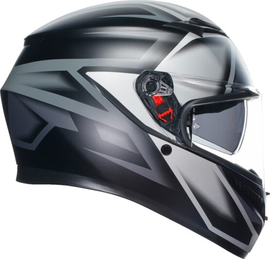 AGV K3 Compound Full Face Matte Helmet 2XL Gray Black - Image 4
