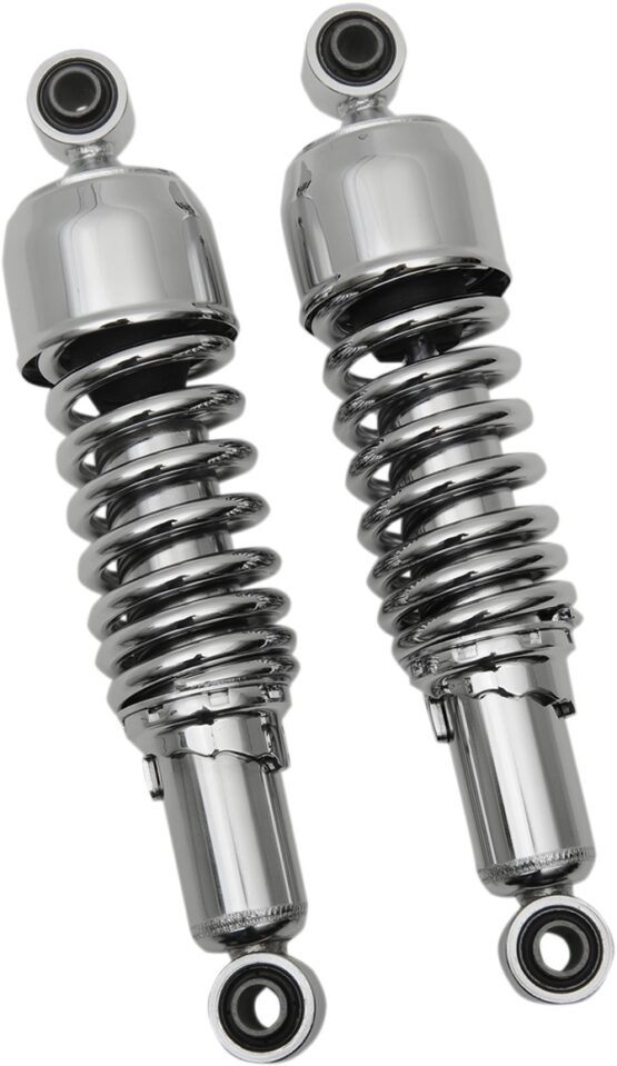 Drag Specialties 11in Chrome Rear Shock Absorbers Pair For Harley Dyna