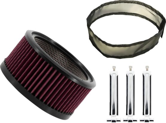 Trask Big Power Filter Kit Chrome For Assault Charge Air Cleaners - Image 2