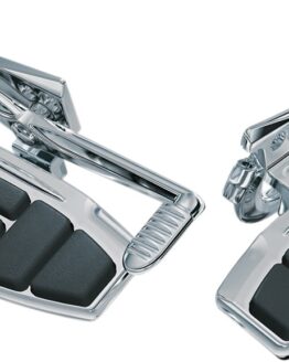 ISO-Board Folding Driver Floorboards Chrome/Black w/Levers