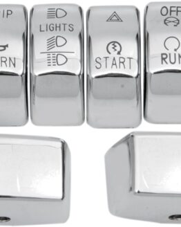 Drag Specialties Switch Cap Kit Chrome For Harley-Davidson