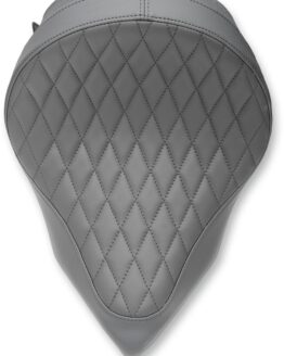 Low-Profile Diamond Leather Solo Seat - Black