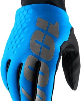 100% Men's Hydromatic Waterproof Brisker Glove - Blue, Size S