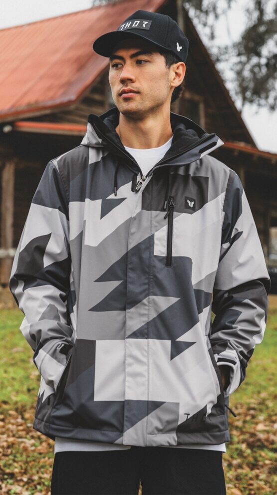 Thor Brave Tour Jacket Men's Camo Black/Gray Small - Image 2