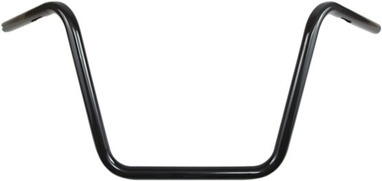 Drag Specialties 1in High Buckhorn Handlebar Gloss Black