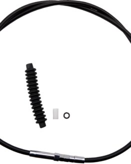 Drag Specialties High-Efficiency Black Vinyl Clutch Cable +6in For Harley FXR/FXRS