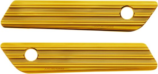 Arlen Ness Saddlebag Latch Covers Gold