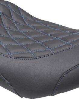 Mustang Wide Tripper Solo Seat Sky Blue Stitch FLT/FLH 2023-2025
