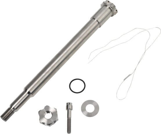 Trask Titanium Front Axle Kit Silver For Harley Touring Models