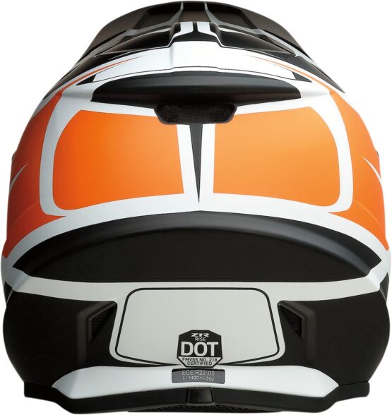 Z1R Rise Flame Helmet Matte Black/Orange/White 2XL - Image 3