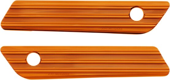 Arlen Ness 10-Gauge Saddlebag Latch Covers Orange