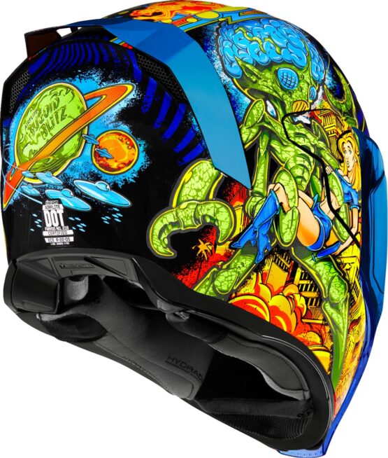 ICON Airflite Bugoid Blitz Helmet M Blue/Yellow/Green - Image 4