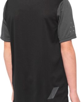 100% Youth Ridecamp Jersey Black/Charcoal - Youth Small
