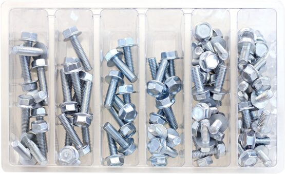 BOLT M6 10mm Hex Flange Bolt Assortment - M6 x 12, 16, 20 & 25