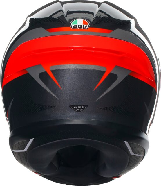 AGV K6 S Slashcut Helmet 2XL Gray Black Red Full Face Unisex - Image 4