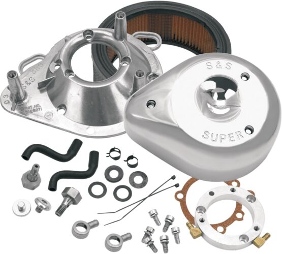 S&S Teardrop Air Cleaner Kit Chrome For 93-06 Harley CV Carburetor