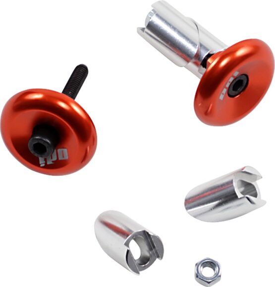 ODI Aluminum Handlebar End Plugs Orange Universal Fit