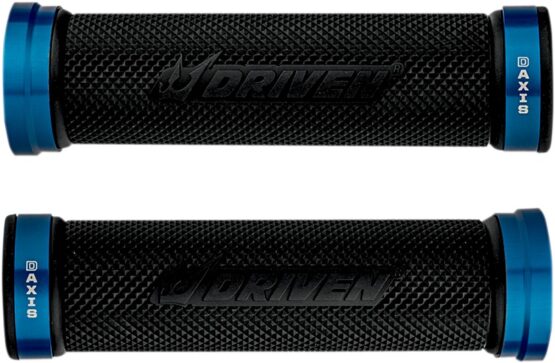 Driven D-Axis Blue Anodized 7/8" Motorcycle Grips