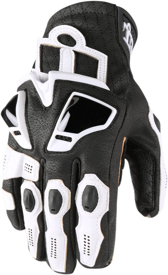 Hypersport Leather Cold Weather Short Cuff Gloves - White Men's X-Large