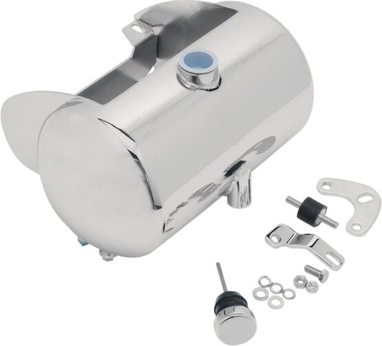 Drag Specialties Custom Chrome Oil Tank Domed for Harley Softail