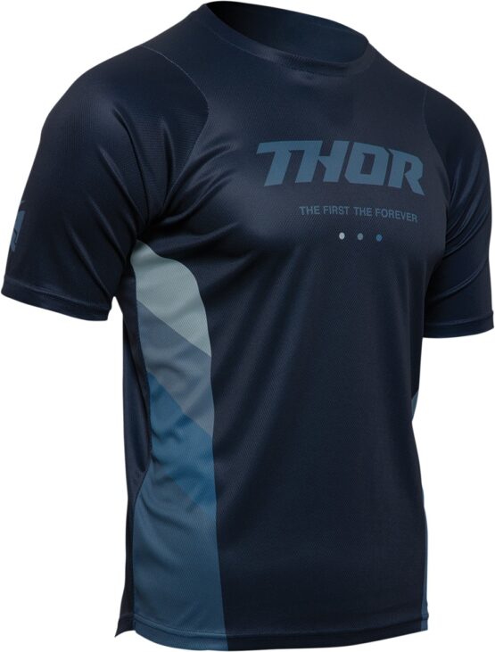THOR Assist React Short-Sleeve Jersey Midnight/Teal XL Men's - Image 2