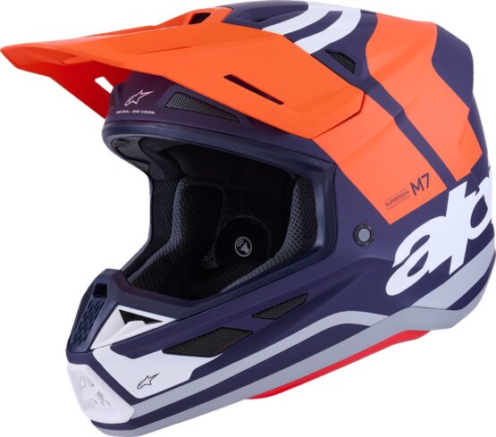 Alpinestars SM7 Core MX Helmet Matte Orange/Blue Medium