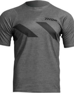 Thor Assist Hazard Short-Sleeve Jersey Black/Heather Charcoal Men's S