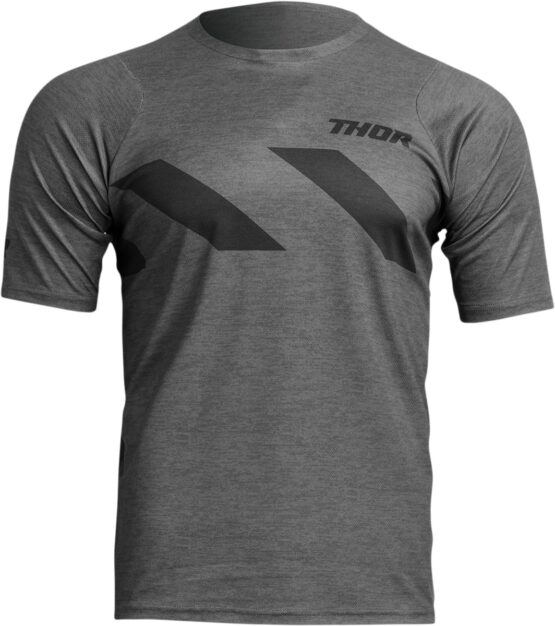 Thor Assist Hazard Short-Sleeve Jersey Men L Heather Charcoal Black