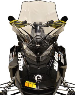 PowerMadd Cobra Tall Windshield 22in Clear Black Fade For Ski-Doo Gen4