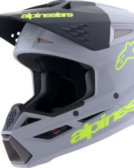 Alpinestars SM3 Radium Helmet Matte Gray/Black/Yellow Fluo Medium