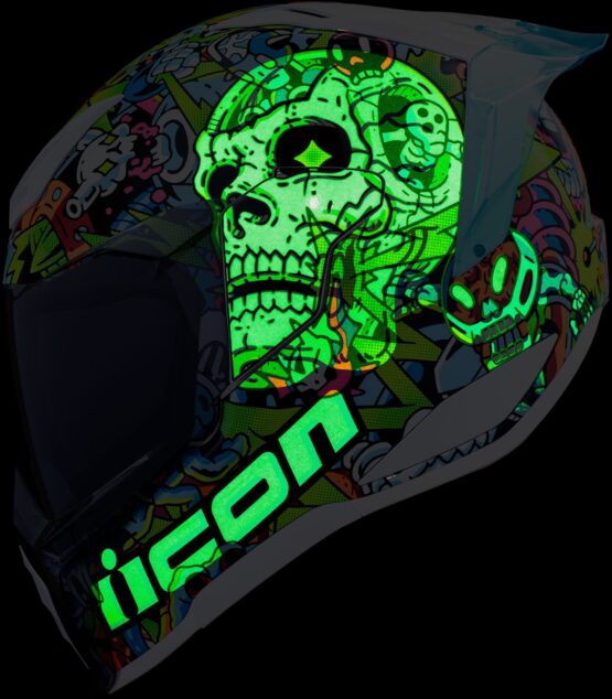 ICON Ultraflite Doodle 3 MIPS Full Face Helmet Blue XS - Image 4