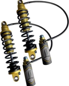 Legend Suspension REVO ARC 13in Remote Reservoir Shocks Gold Heavy Duty Pair