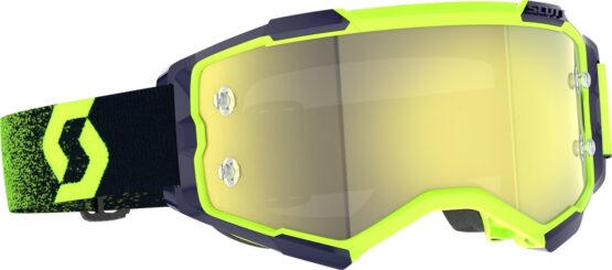 Scott Fury Goggles Neon Green/Neon Yellow Yellow Chrome Lens Adult