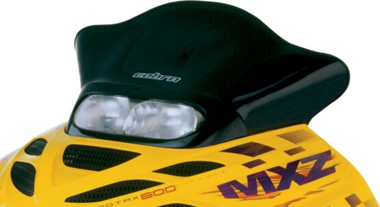 Powermadd Cobra Windshield Black Low 13.25in For Ski-Doo ZX Chassis