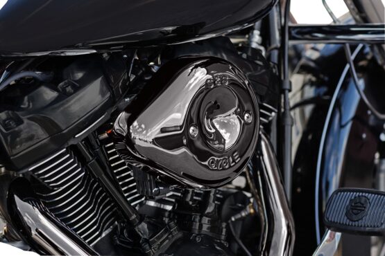 S&S Stealth Teardrop Air Cleaner Cover Lava Chrome For Harley-Davidson - Image 2