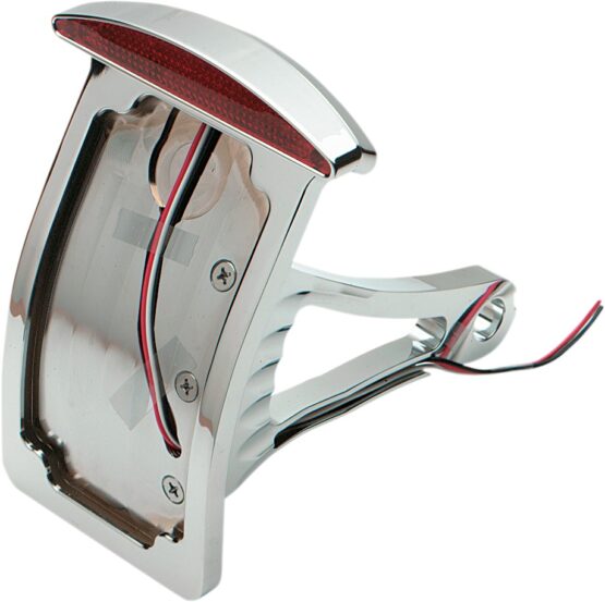 Drag Specialties Side Mount LED Taillight and License Plate Mount Chrome For Harley