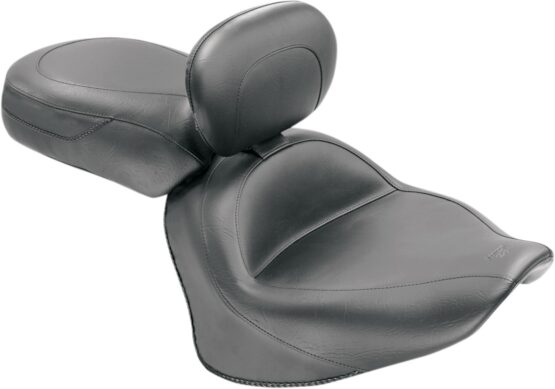Touring Smooth Vinyl 2-Up Seat Black w/Backrest
