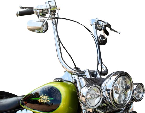 Klock Werks Klip Hanger Handlebar 19in Chrome Harley FLHR FLRT 2013-2023