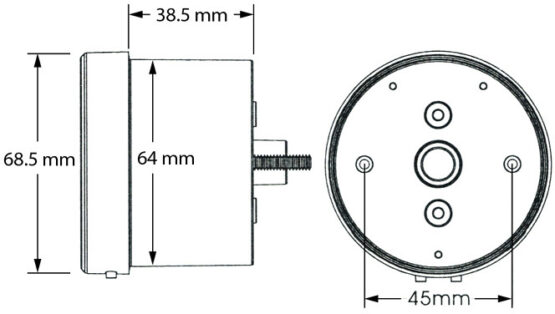 Tnt-02 Combo Gauge Black - For H-D - Image 2