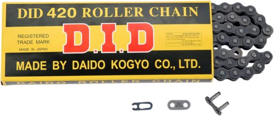 D.I.D 420D Standard Drive Chain 126 Links Non-O-Ring Natural