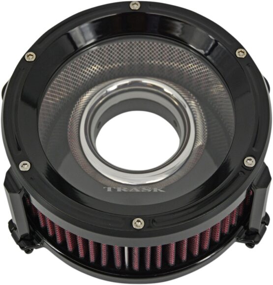 TRASK Assault Charge High-Flow Air Cleaner Gloss Black For Harley-Davidson