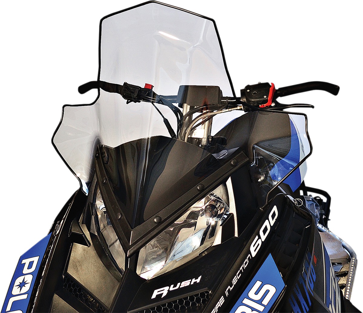 Powermadd Cobra Tall Windshield Clear Black Fade For Polaris Snowmobile - Image 3
