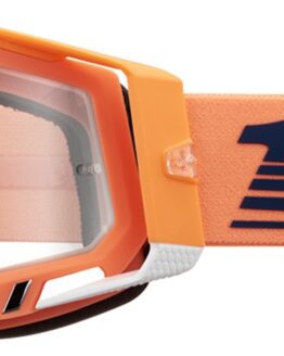 100% Racecraft 2 Goggles Clear Lens Coral Orange Adult